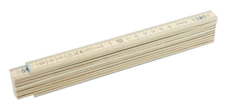 Double-mètre Bois de hêtre - Bois naturel - Noir — vue 2