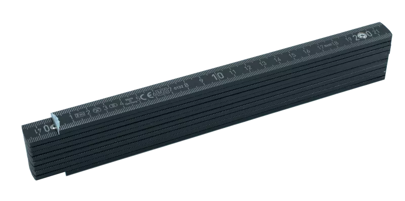 Double-mètre Bois de hêtre - Bois naturel - Noir — vue 1